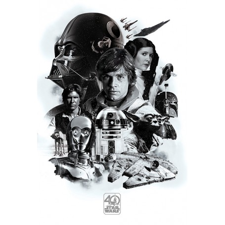 Poster 40° Anniversario Star Wars