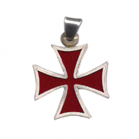 Ciondolo Croce Templare in Argento
